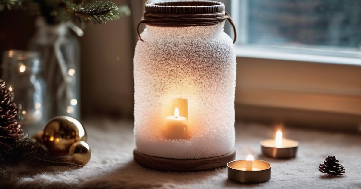 Lampiony ze słoików i soli DIY: Zimowy lampion ze słoika – zrób to!