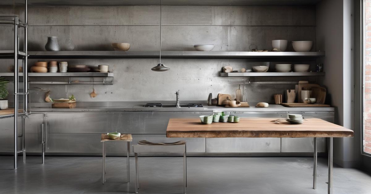 Fragment salonu w stylu industrialnym z ceglaną ścianą i metalową lampą.