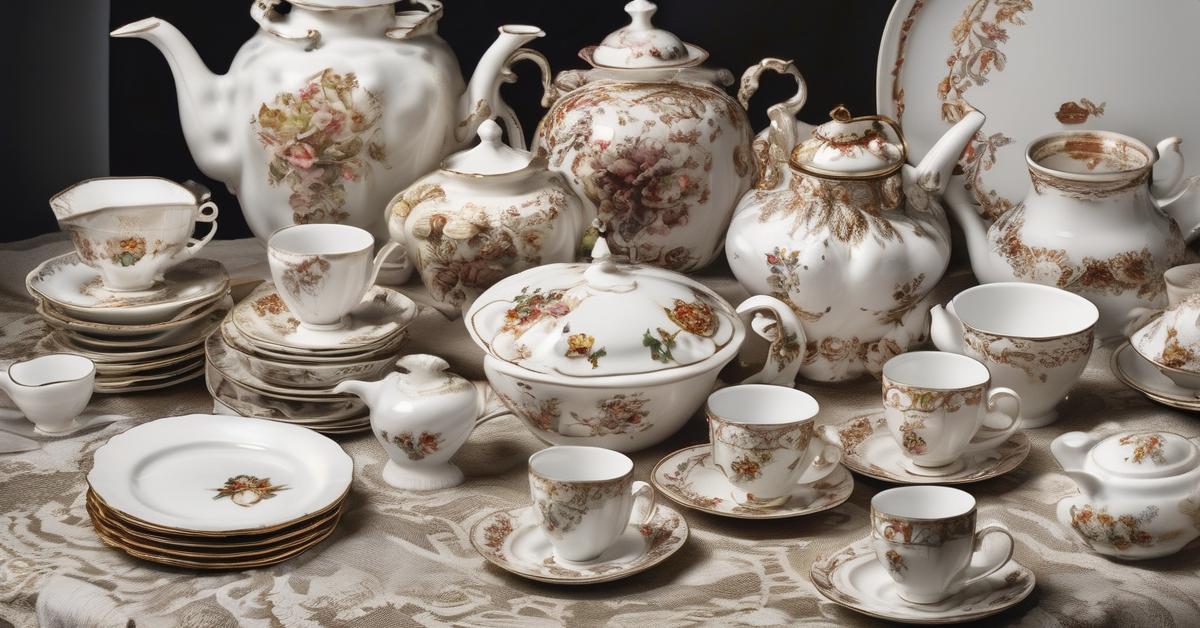 Różnorodne sygnatury polskiej porcelany: Ćmielów, Wałbrzych, Chodzież, Bolesławiec - zbliżenie.
